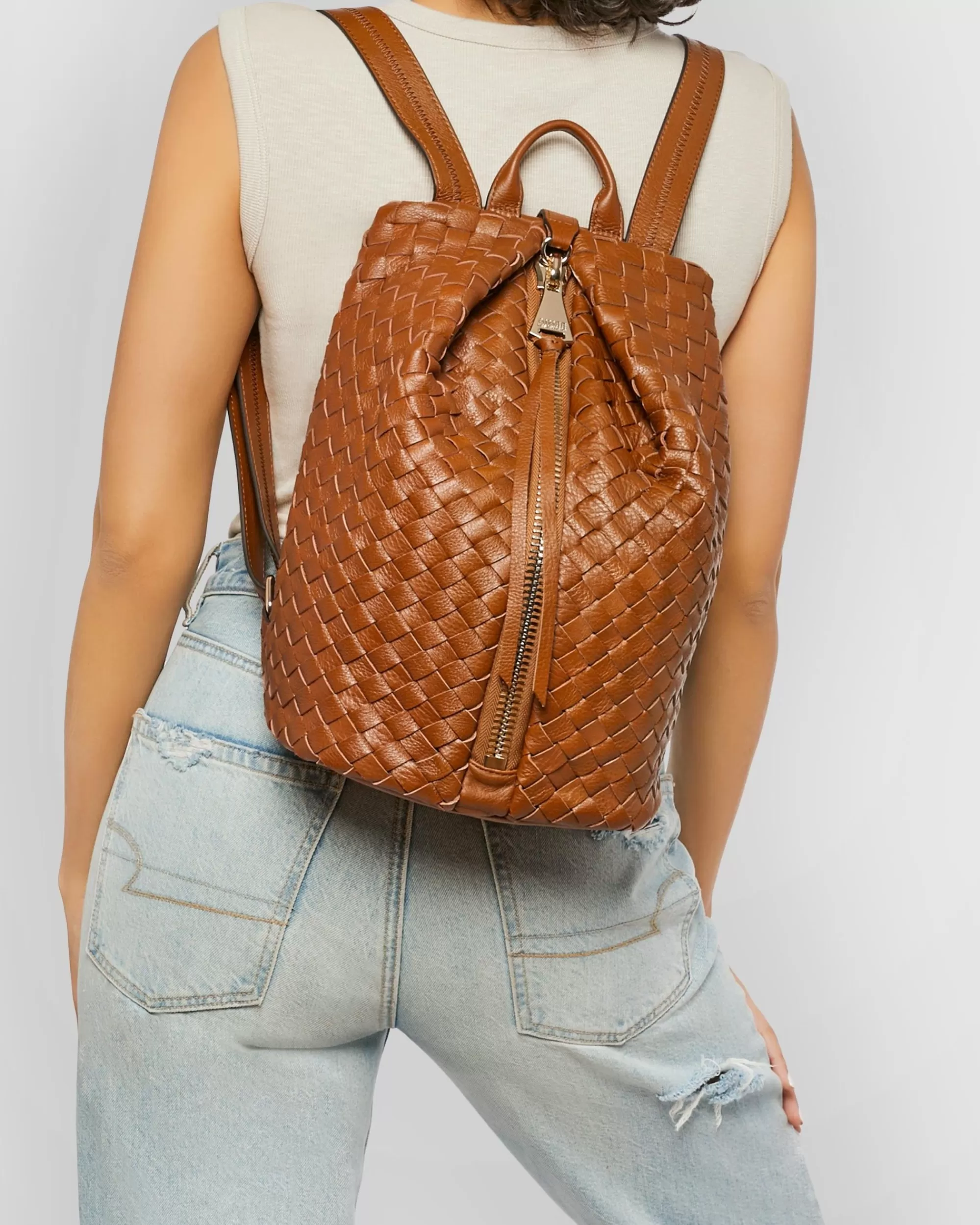 Aimee Kestenberg Backpacks-Tamitha Backpack Cinnamon Woven