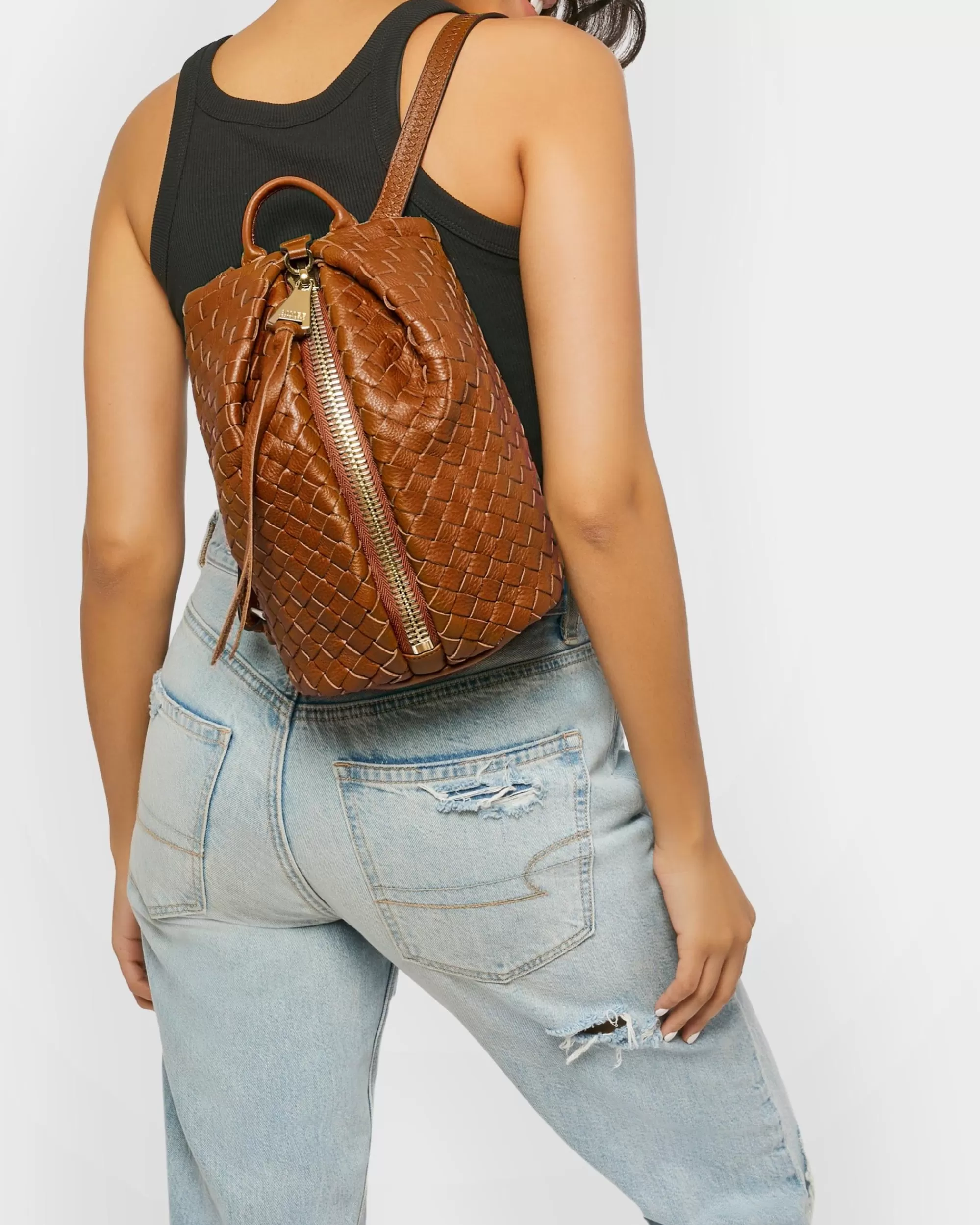 Aimee Kestenberg Backpacks-Tamitha Mini Backpack Cinnamon Woven