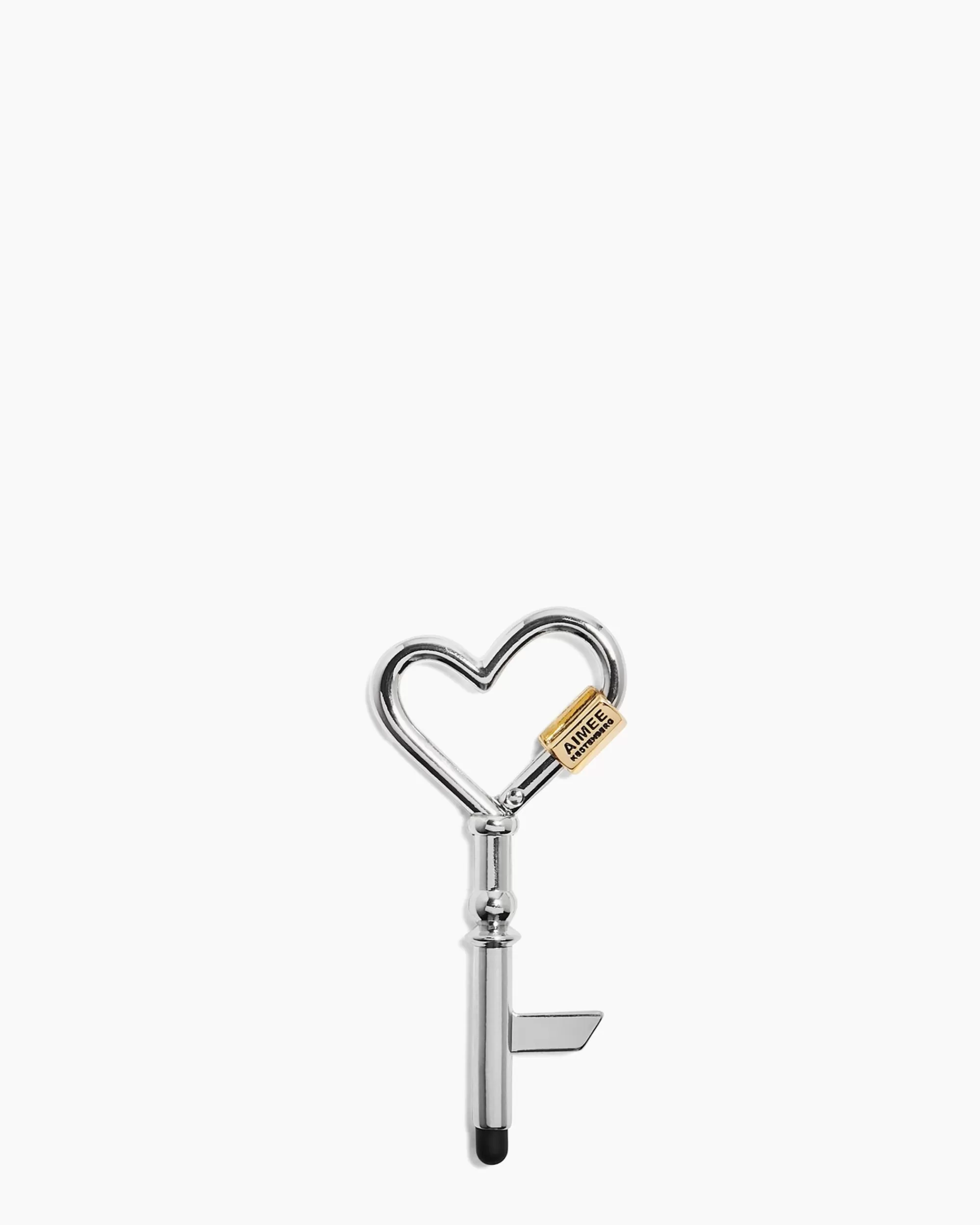 Aimee Kestenberg Key Chains-Touchless Love Key Ring Silver