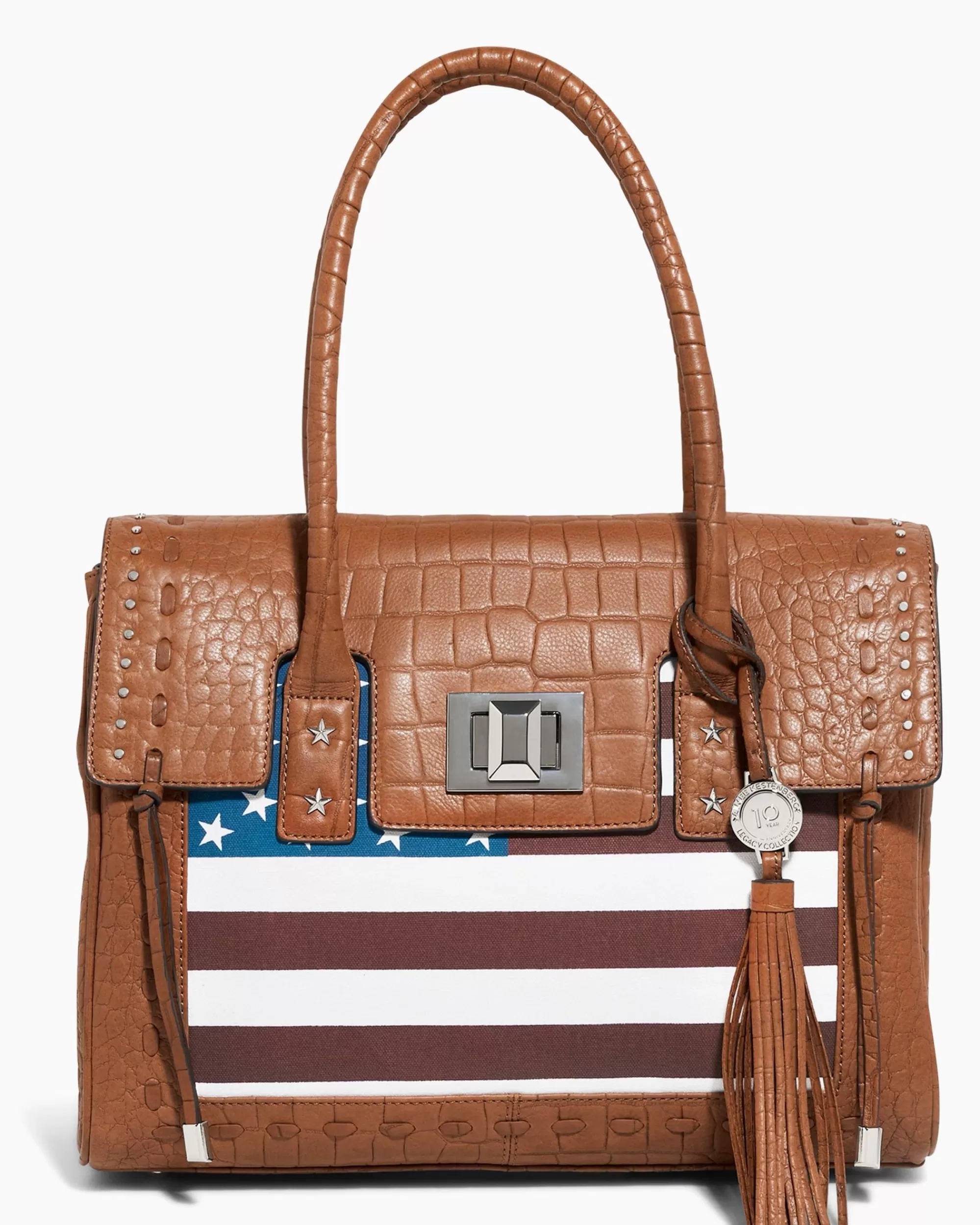 Aimee Kestenberg Tote Bags-Washington Tote Chestnut Croco