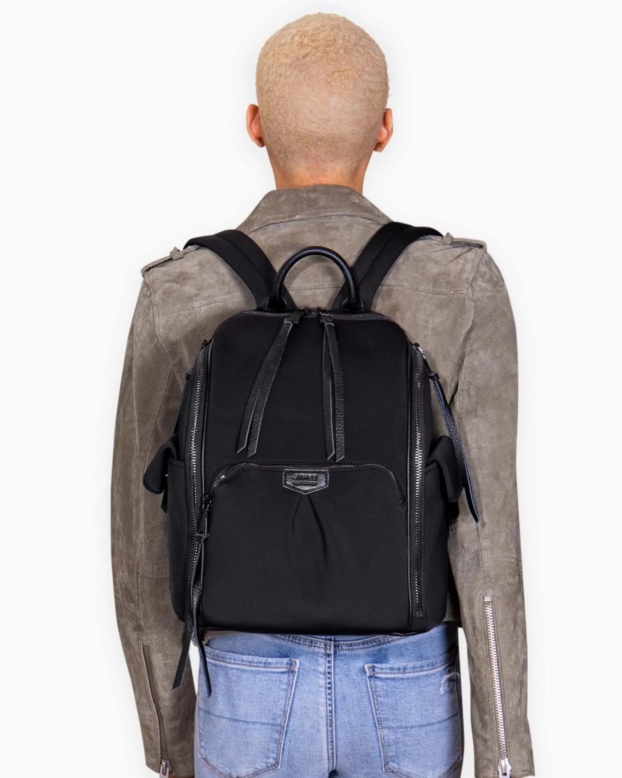 Aimee Kestenberg Backpacks-When In Rome Backpack Black Neoprene