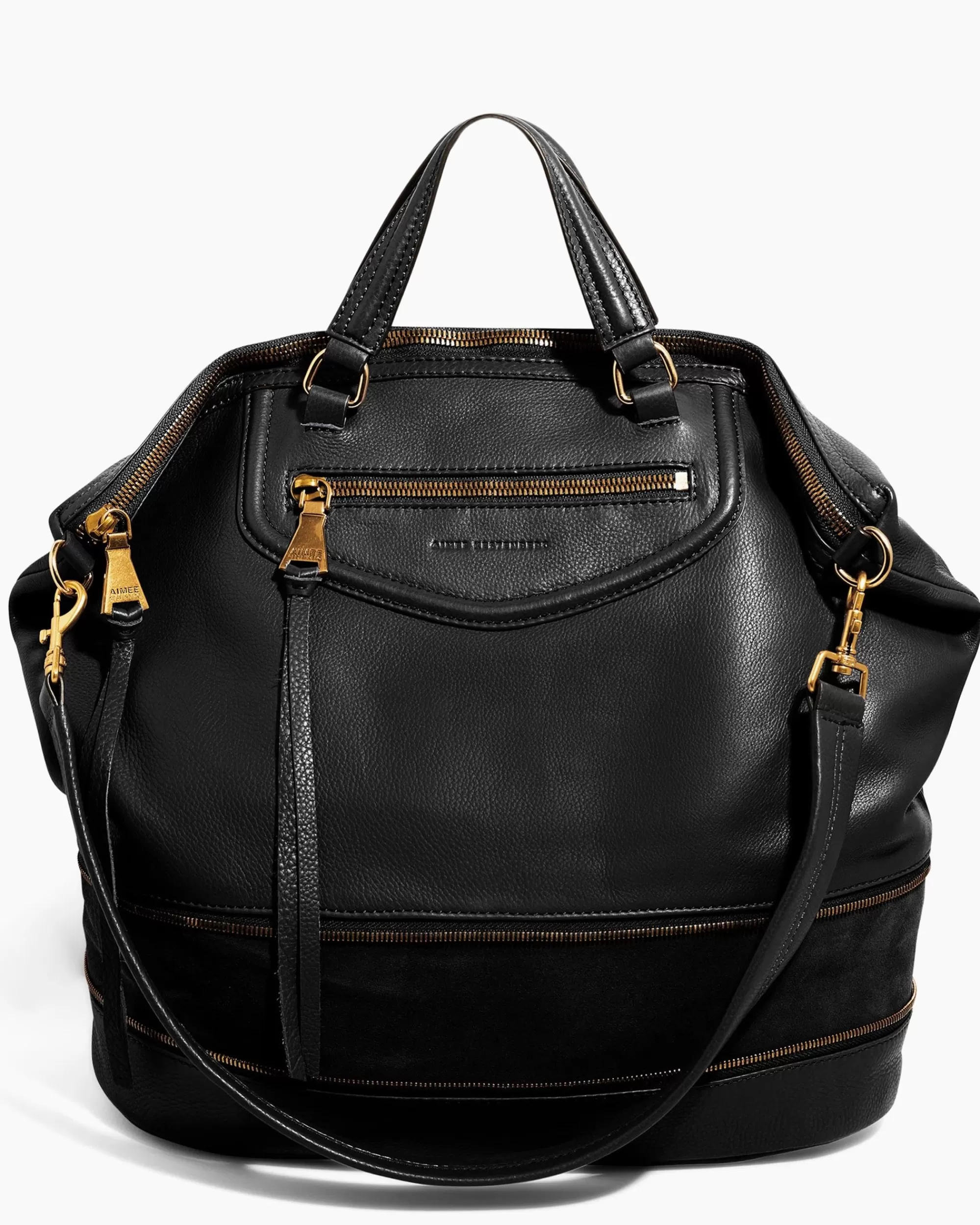 Aimee Kestenberg Tote Bags-Worth It Expandable Tote Black With 14K Yellow Gold