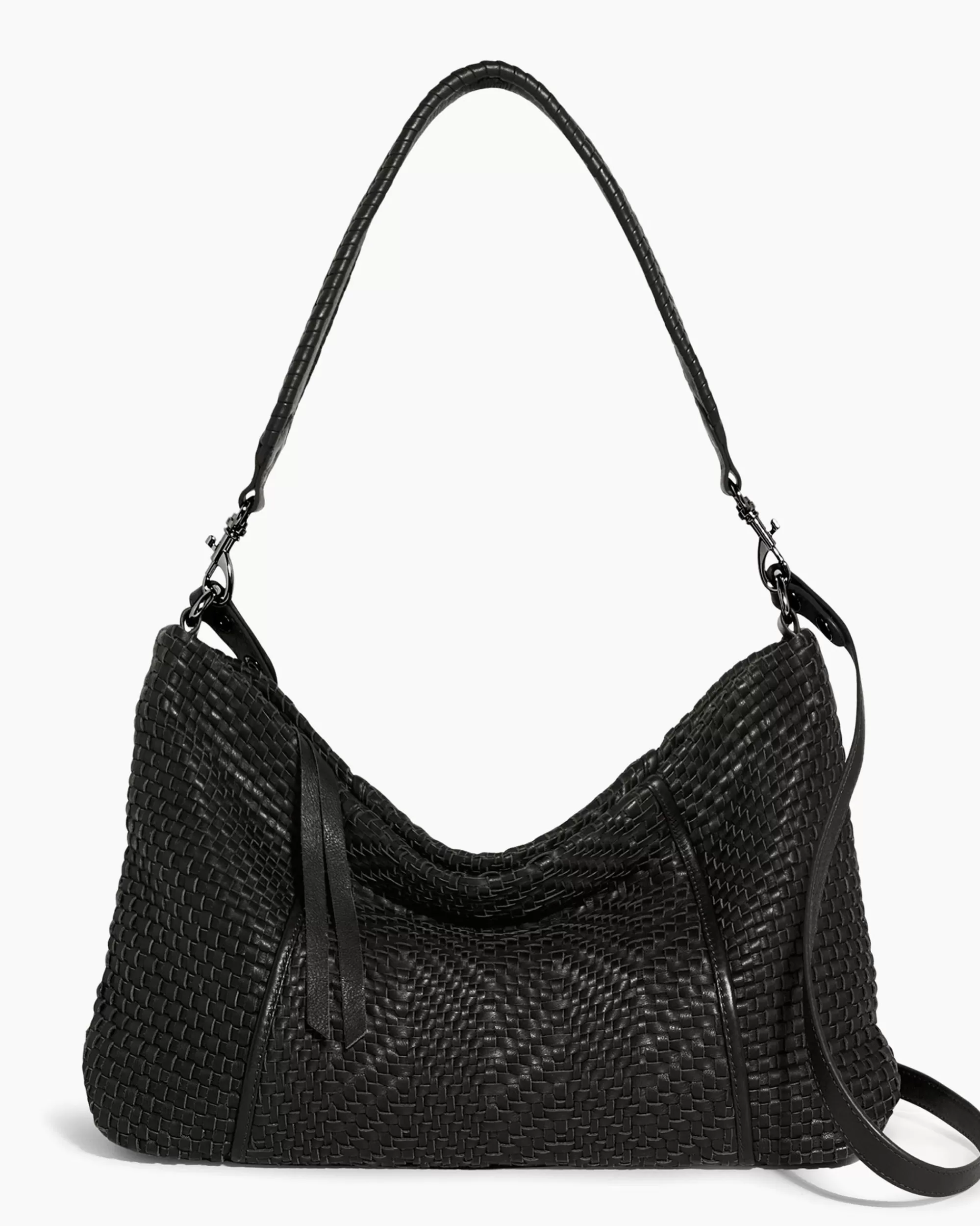 Aimee Kestenberg Hobos-Woven All For Love Convertible Hobo Black With Gunmetal