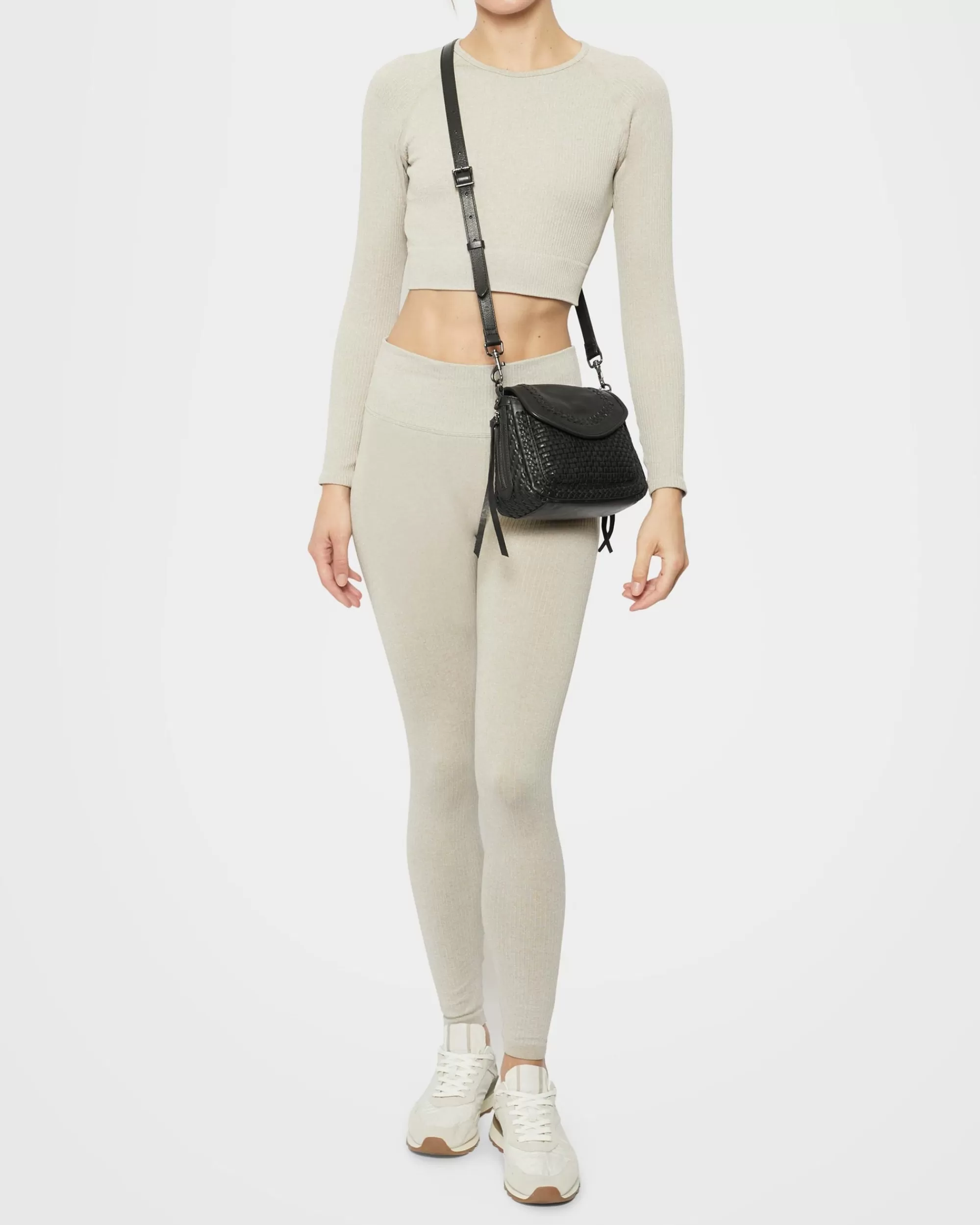 Aimee Kestenberg Crossbody Bags-Woven All For Love Mini Crossbody Black With Gunmetal